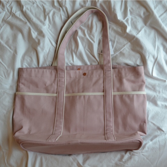 Lululemon Daily Multi-Pocket Canvas Tote 20L Mink Berry Pink/Light Ivory-rare 💕🌸 - Picture 4 of 5